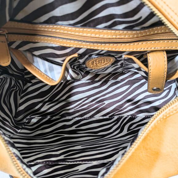 Dana Buchman Mustard Faux Leather Barrel Shoulder Bag — NWT - Picture 8 of 8